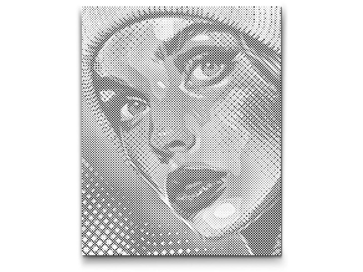 Mal-med-prikker -  Pop art - Kvinde med hat