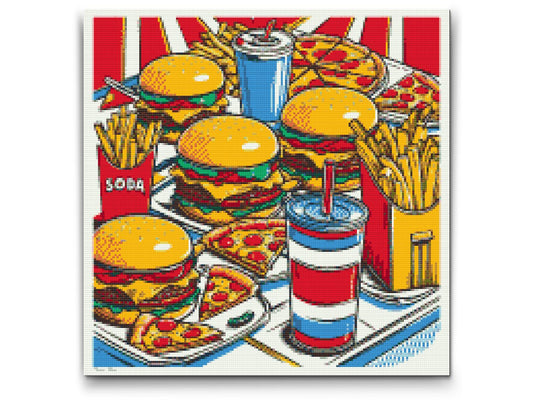 Diamond Painting - Pop art - Fastfood