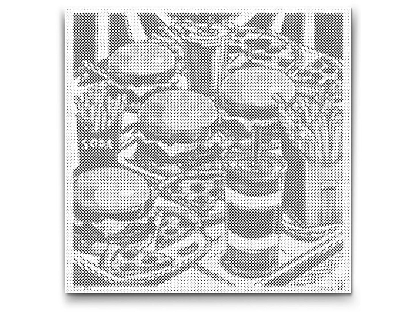 Mal-med-prikker -  Pop art - Fastfood