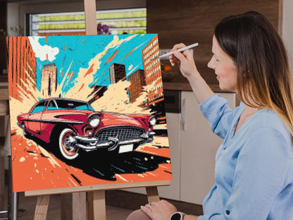 Diamond Painting - Pop art - Red Car