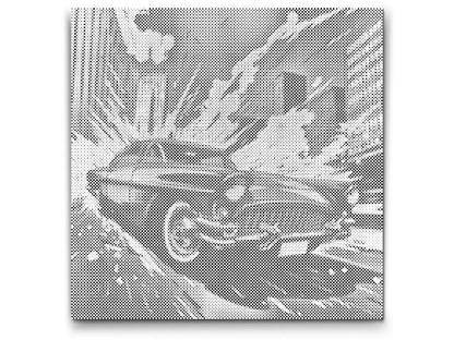 Mal-med-prikker -  Pop art - Red Car