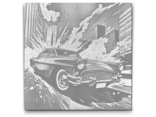 Mal-med-prikker -  Pop art - Red Car