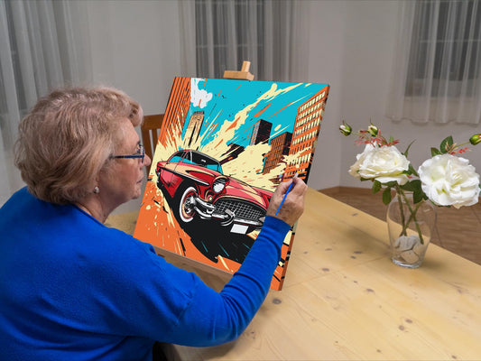 Paint by Numbers - Pop art - Red Car