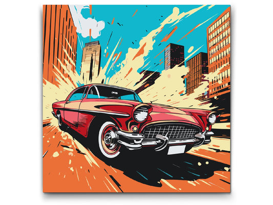 Paint by Numbers - Pop art - Red Car