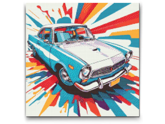 Diamond Painting - Pop art - Blue Car
