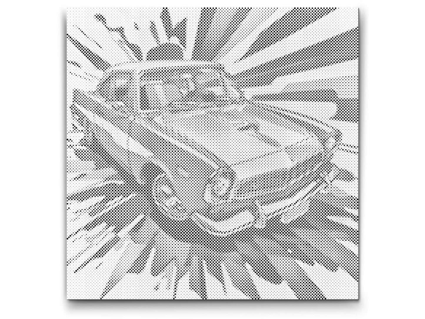 Mal-med-prikker -  Pop art - Blue Car