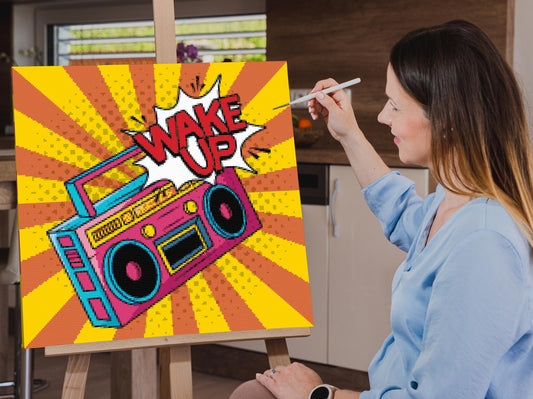 Diamond Painting - Pop art - Vågn op
