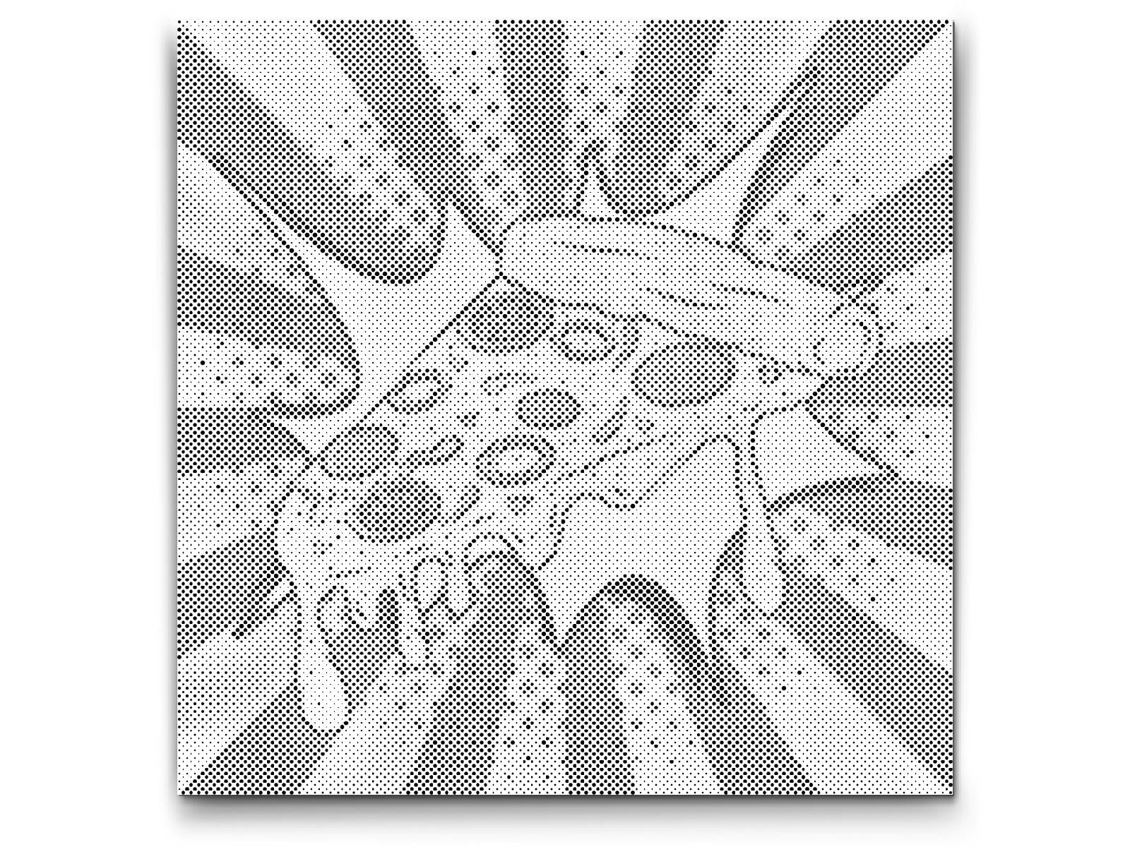 Mal-med-prikker -  Pop art - Pizza