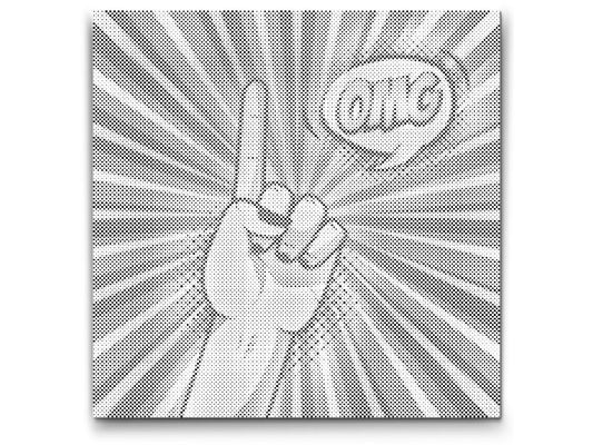 Mal-med-prikker -  Pop art - OMG
