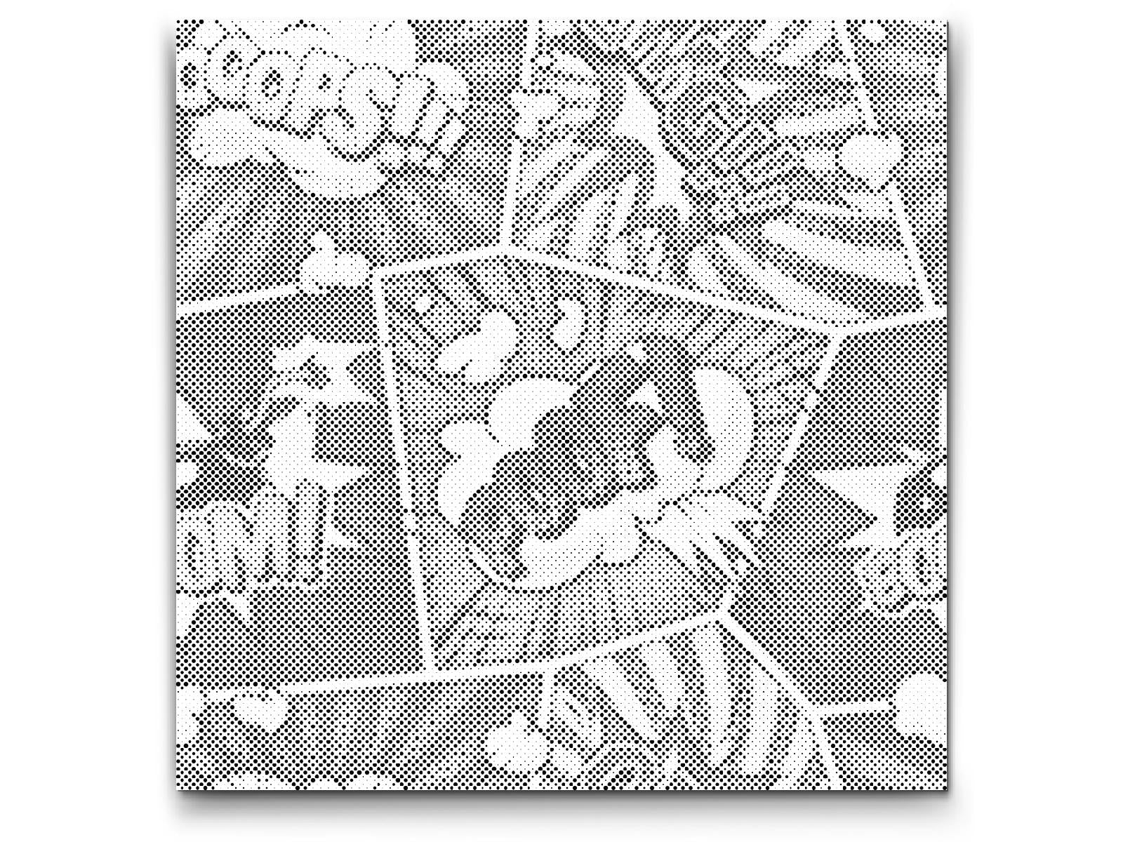 Mal-med-prikker -  Pop art - Bogstaver