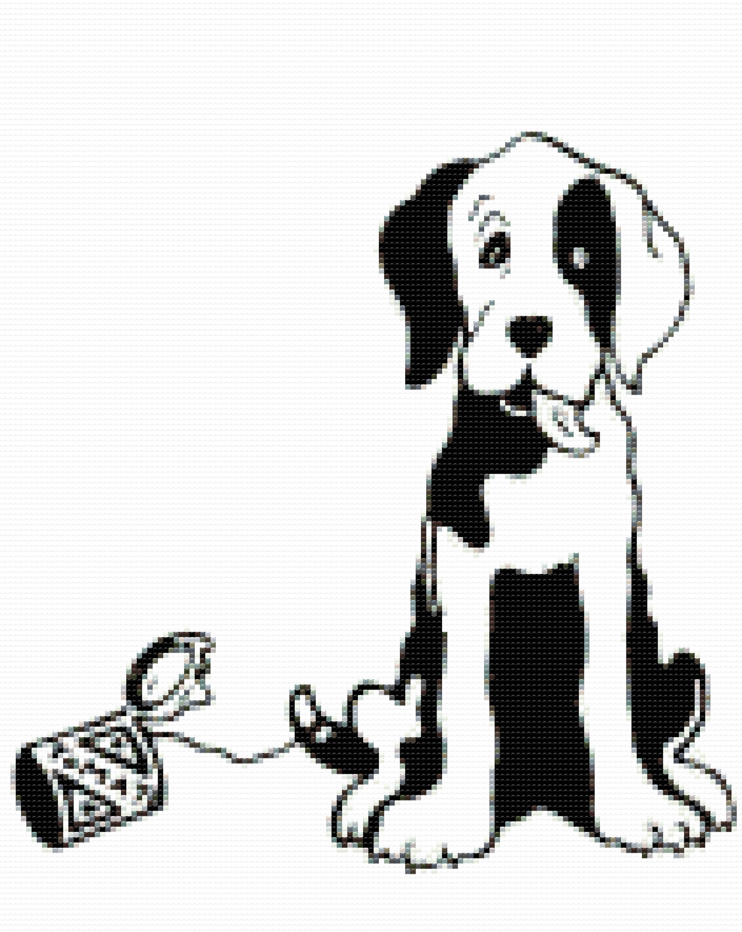 Diamond Painting - B/W Dog