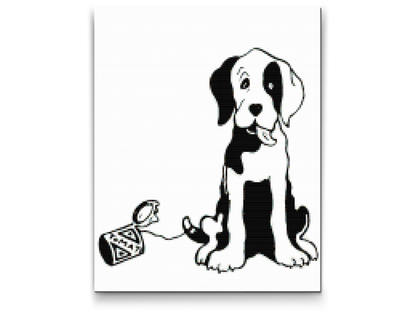 Diamond Painting - B/W Dog