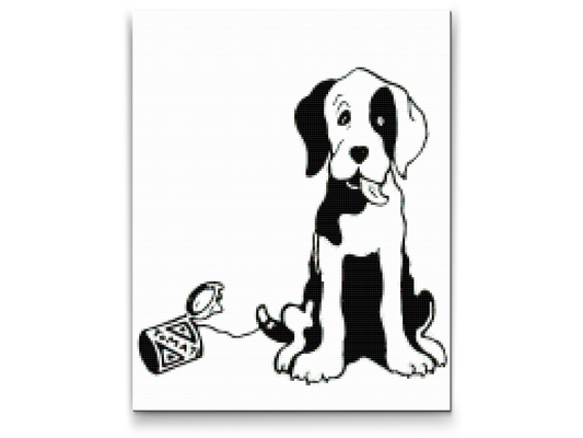 Diamond Painting - B/W Dog