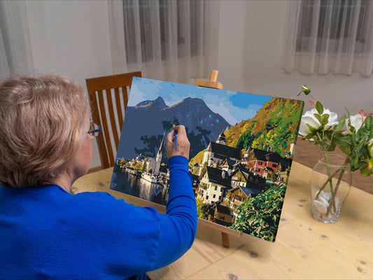 Paint by Numbers - Hallstatt-søen - Østrig