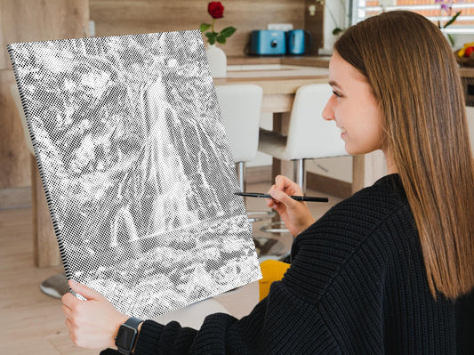 Mal-med-prikker -  Golling-vandfaldet - Østrig