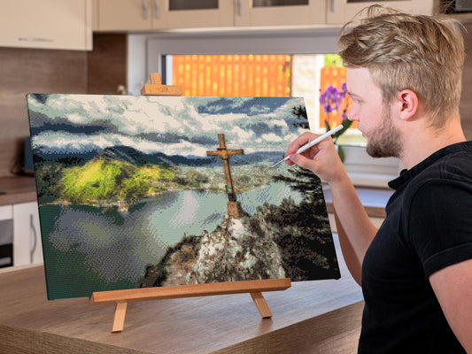 Diamond Painting - Udsigt over Gmundensøen - Østrig