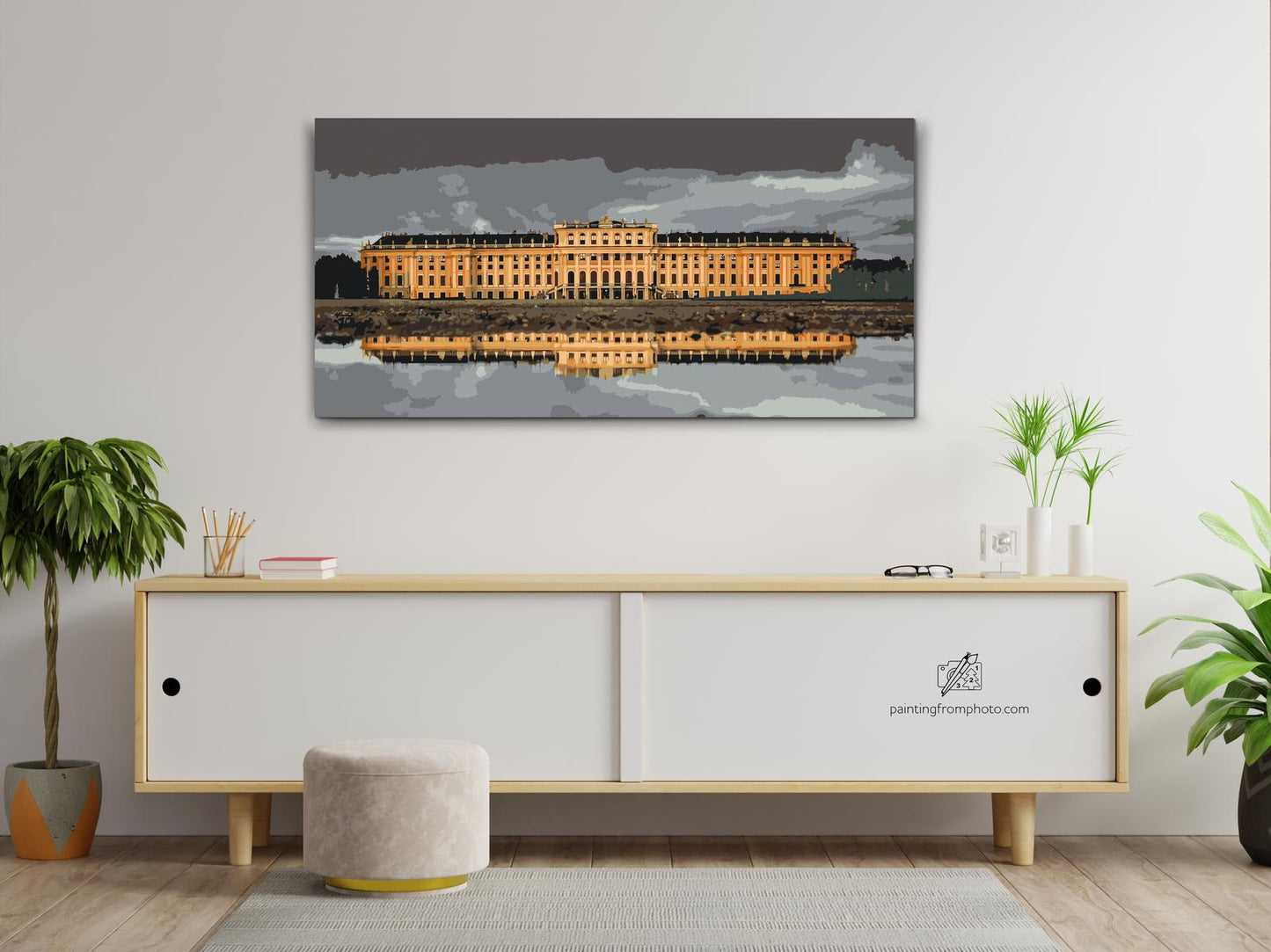 Paint by Numbers - Solnedgang ved Schönbrunn - Østrig