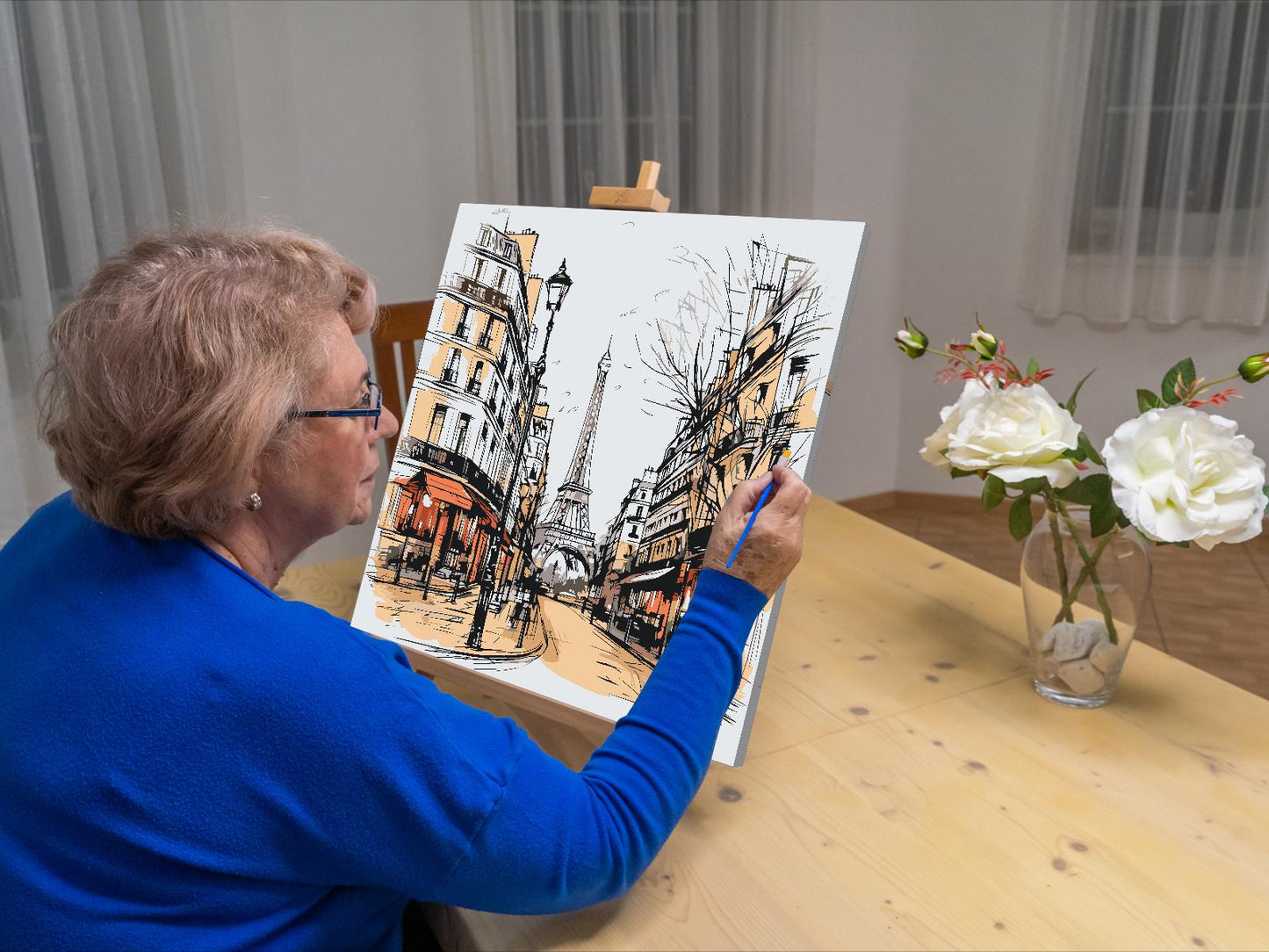 Paint by Numbers - Tegning af Paris – Frankrig