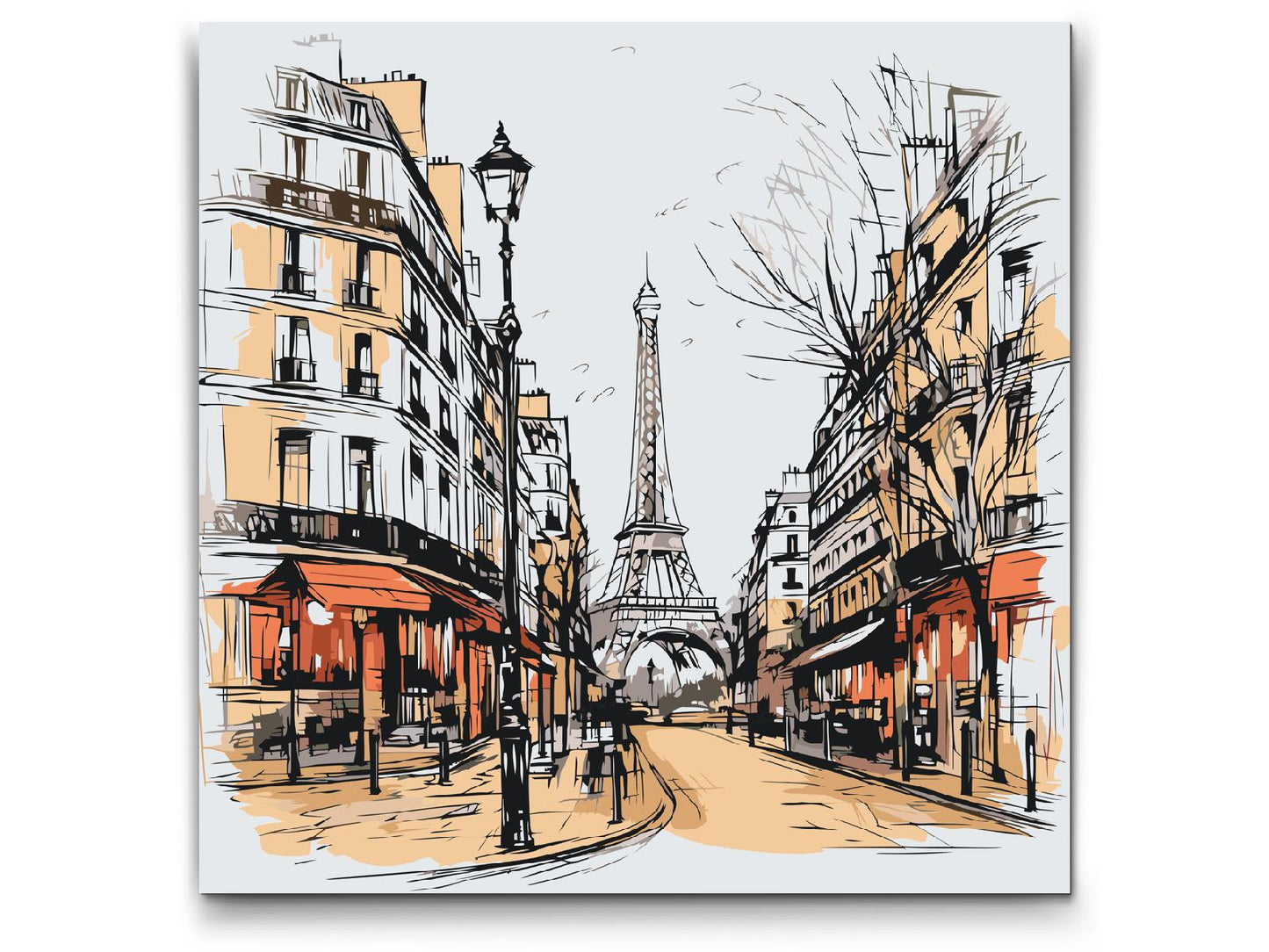 Paint by Numbers - Tegning af Paris – Frankrig