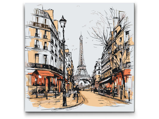 Paint by Numbers - Tegning af Paris – Frankrig