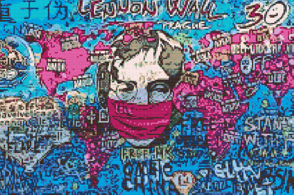 Diamond Painting - Lennon-muren