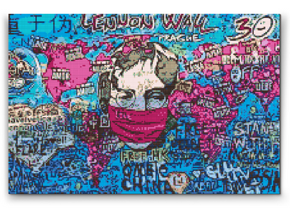 Diamond Painting - Lennon-muren