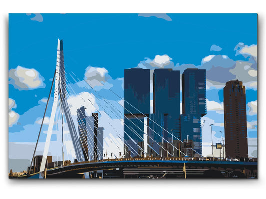 Paint by Numbers - Erasmusbroen, Rotterdam - Holland
