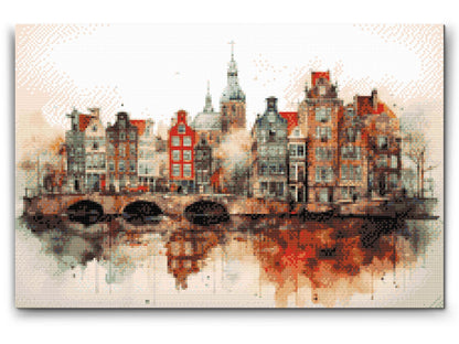 Diamond Painting - Tegning af Amsterdam - Holland