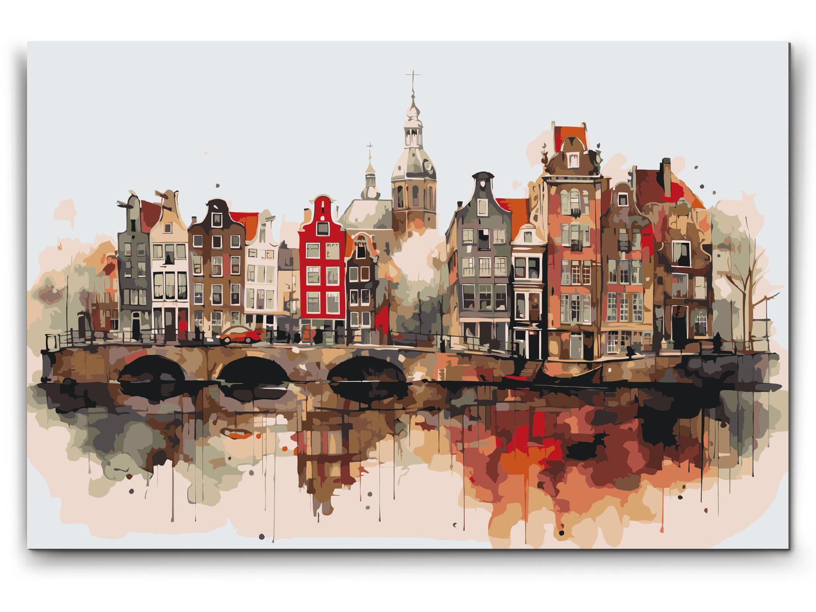 Paint by Numbers - Tegning af Amsterdam - Holland