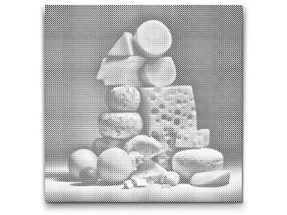 Mal-med-prikker -  Ostepyramide