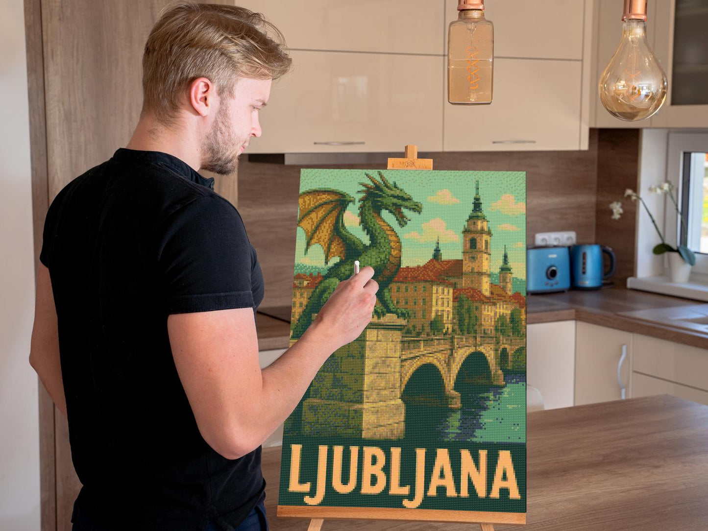 Diamond Painting - Ljubljana-plakat