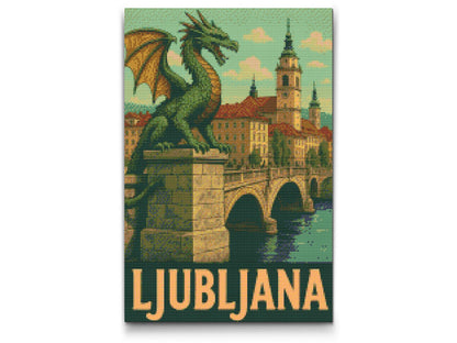 Diamond Painting - Ljubljana-plakat