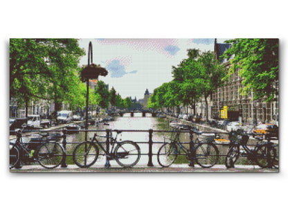 Diamond Painting - Udsigt fra broen ved Amsterdam - Holland
