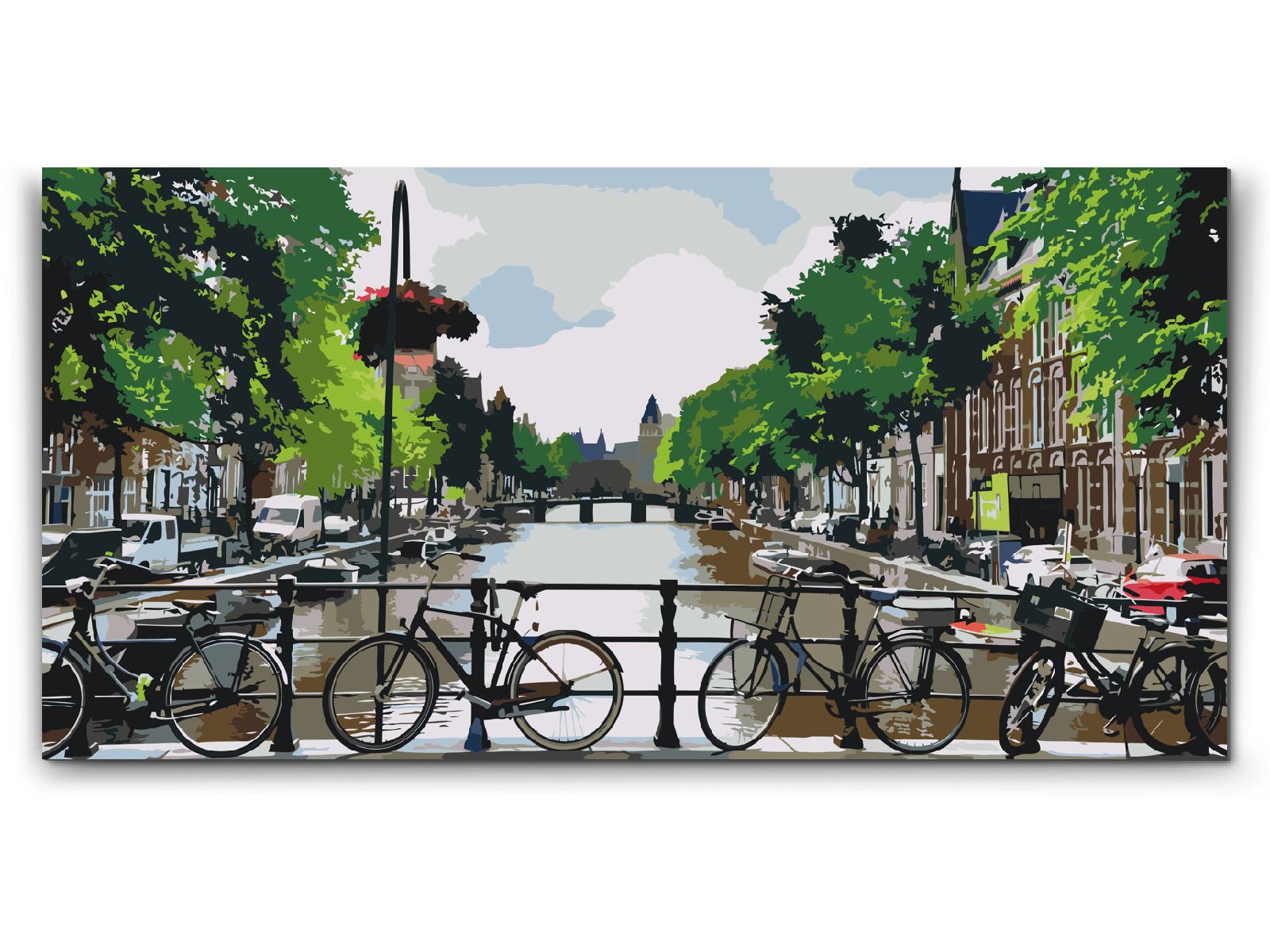 Paint by Numbers - Udsigt fra broen ved Amsterdam - Holland