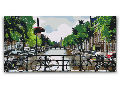 Paint by Numbers - Udsigt fra broen ved Amsterdam - Holland