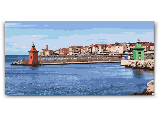 Paint by Numbers - Piran Havn - Slovenien