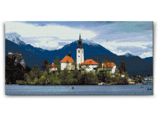 Diamond Painting - Kirken ved Lake Bled – Slovenien