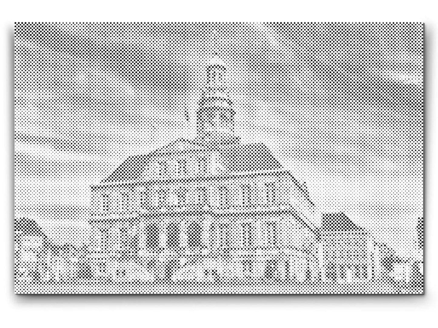 Mal-med-prikker -  Rådhuset Maastricht - Holland