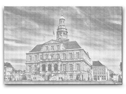 Mal-med-prikker -  Rådhuset Maastricht - Holland