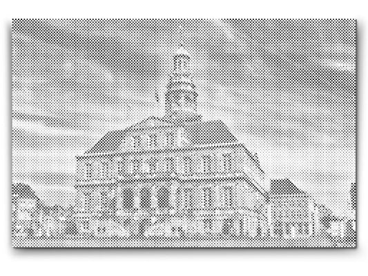 Mal-med-prikker -  Rådhuset Maastricht - Holland