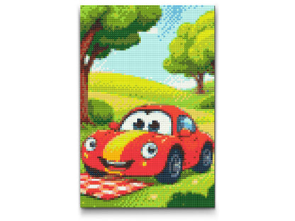 Diamond Painting - Børnenes bil til picnicen