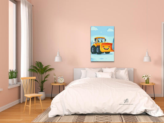 Diamond Painting - Børnebulldozer