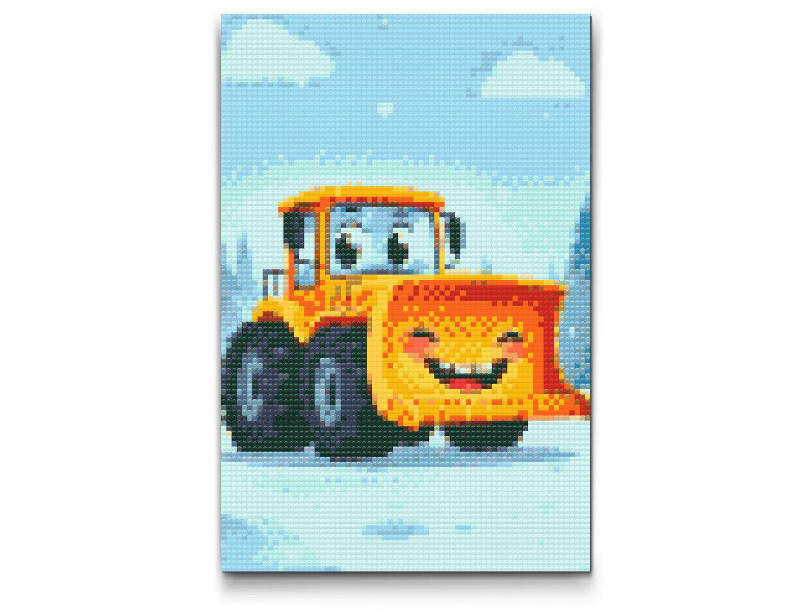 Diamond Painting - Børnebulldozer