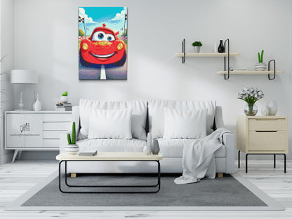 Diamond Painting - Rød bil til børn
