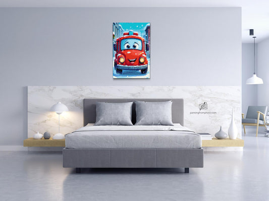 Diamond Painting - Brandbil til børn