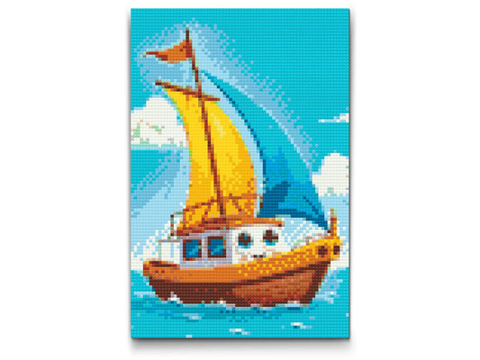 Diamond Painting - Båd til børn