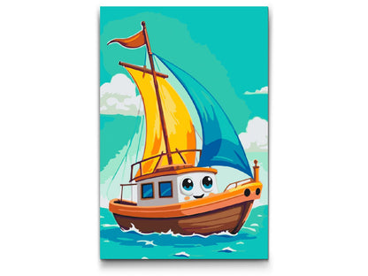 Paint by Numbers - Båd til børn