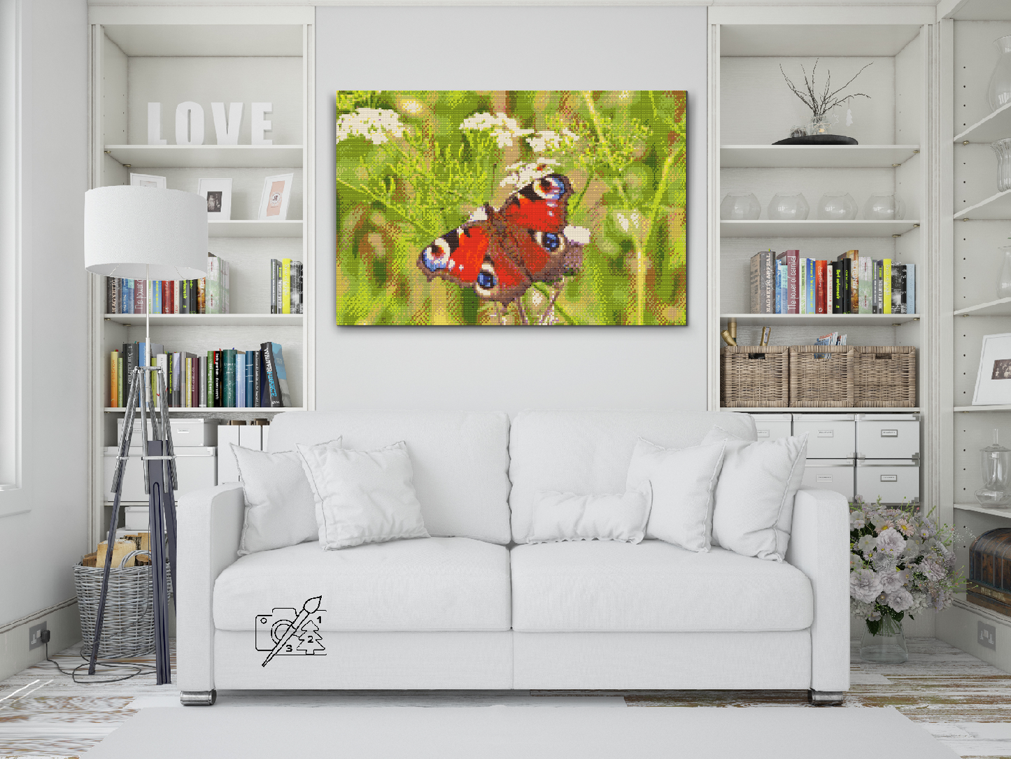 Diamond Painting - Sommerfugl i græsset