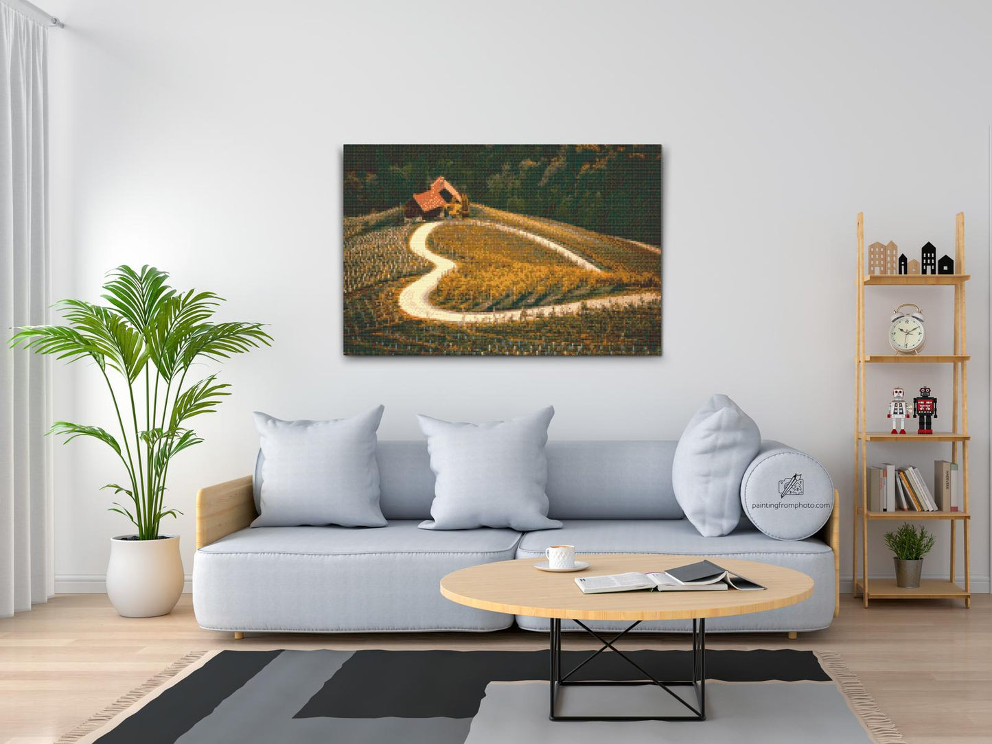 Diamond Painting - Vingård ved vejen i hjerteform, Maribor - Slovenien