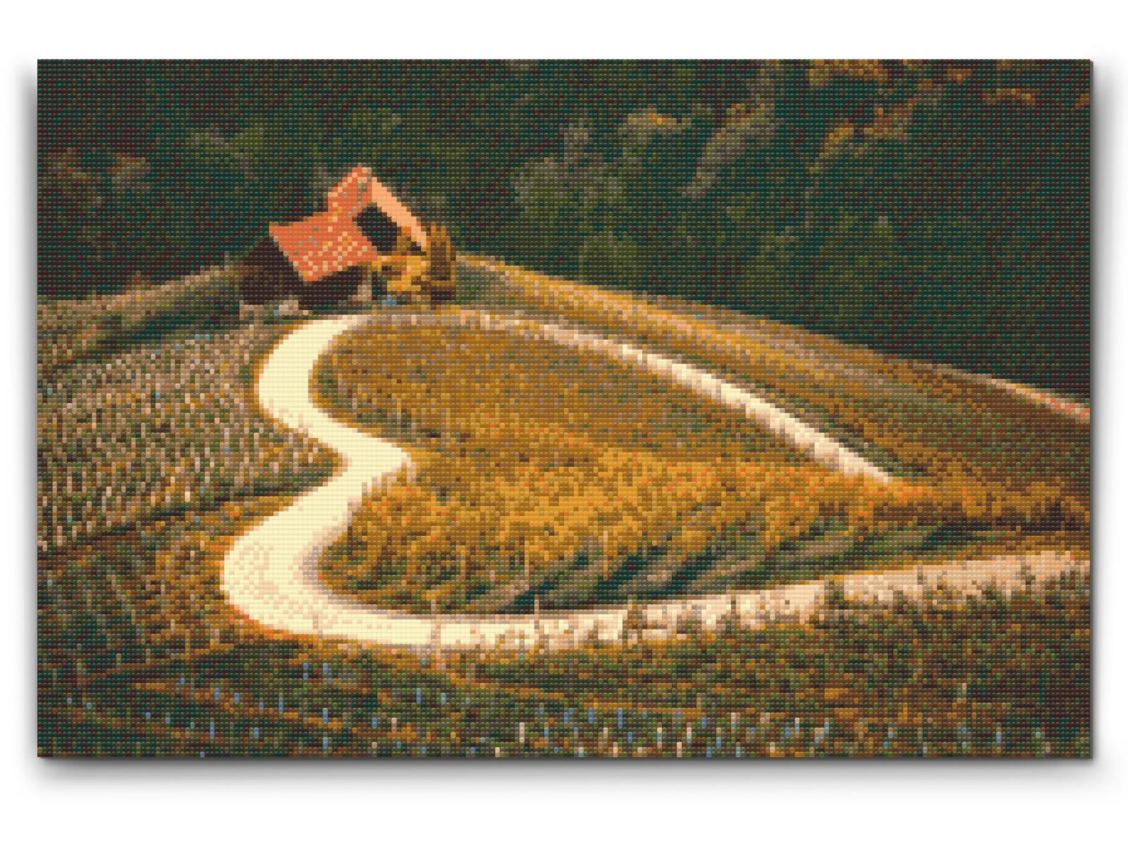Diamond Painting - Vingård ved vejen i hjerteform, Maribor - Slovenien